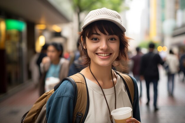 Foto tokio toeriste vrouw