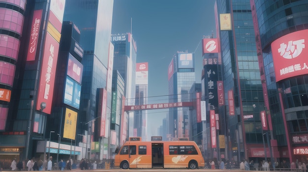 Tokyo City anime-stijl