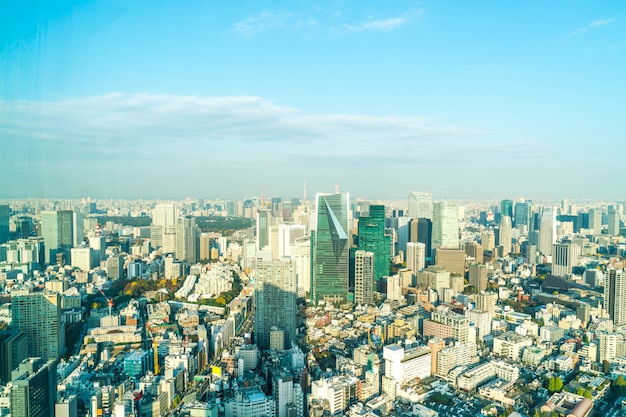 Tokyo city skyline with Tokyo Tower