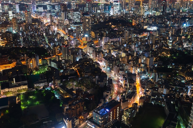 夕暮れの東京都、日本