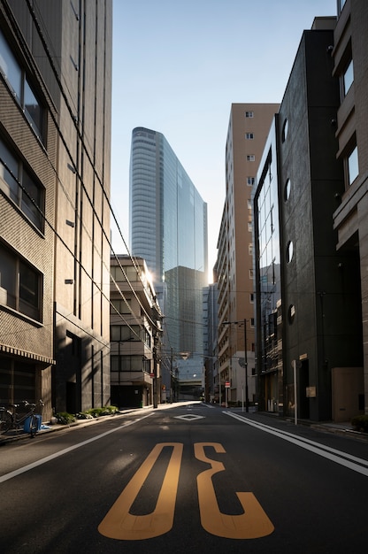 Paesaggio urbano di Tokyo di giorno