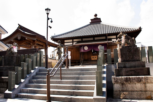 TOKYO JAPAN MARCH 31 Small shrine in Naritasan Omote Sando or Narita old town for Japanese people and foreign travelers visit and praying at Chiba Prefecture on March 31 2019 in Tokyo Japan