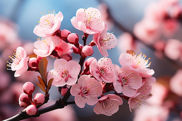 AIが生成した東京のピンクの桜の背景