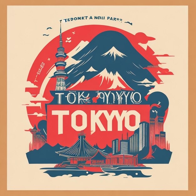 Tokyo slogan Japanse vintage retro vector T-shirt ontwerp zonder achtergrond