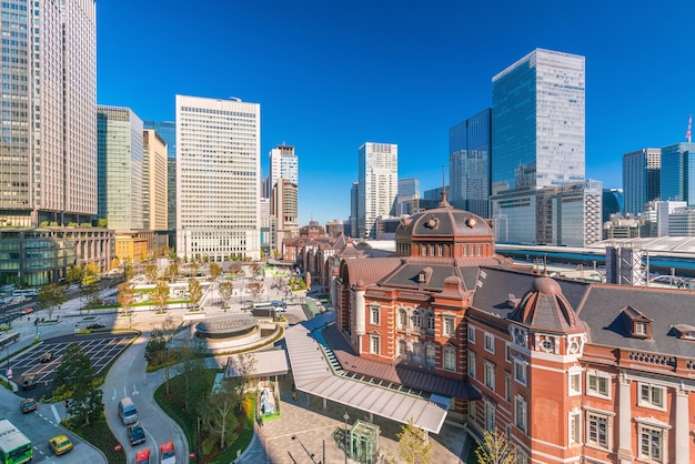 Tokyo Station from top view in Tokyo