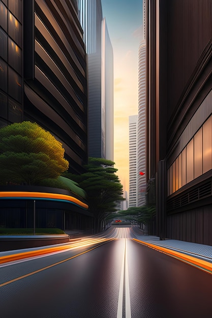 A Tokyo street scene with a building