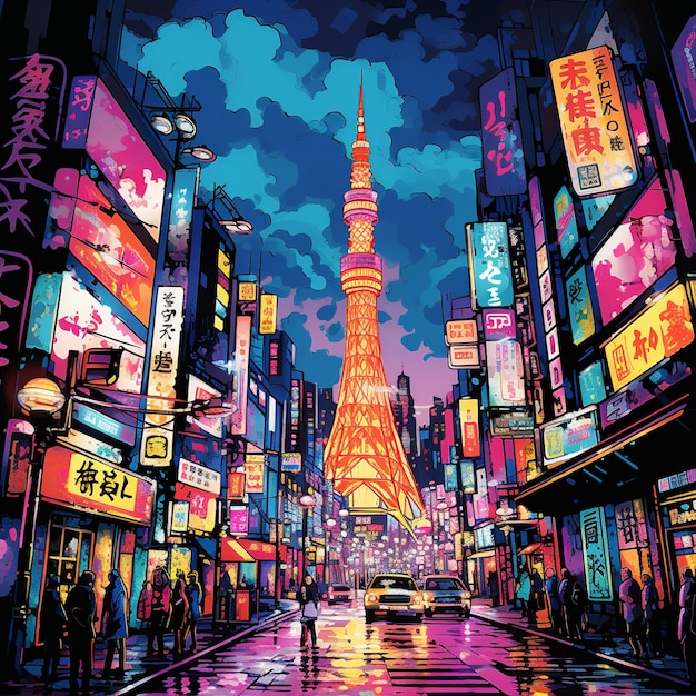 Tokyo in Anime, tokyo, anime, orginal, scenery, art, cloud, japanese, sky,  building, HD wallpaper | Peakpx