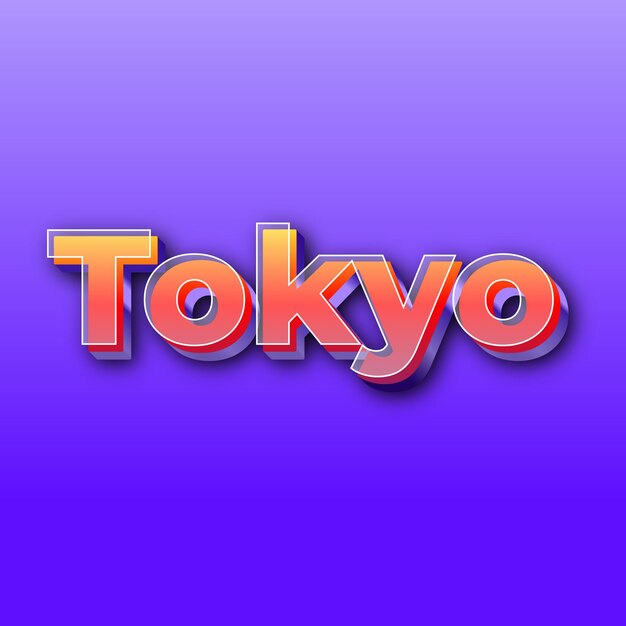 TokyoText effect JPG gradient purple background card photo