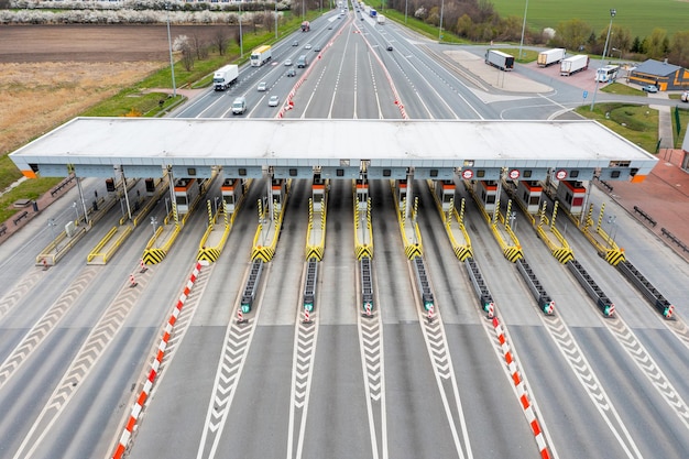 Tolhuisje op snelweg Checkpoint op de weg