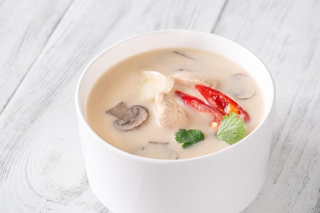 Photo tom kha kai soup