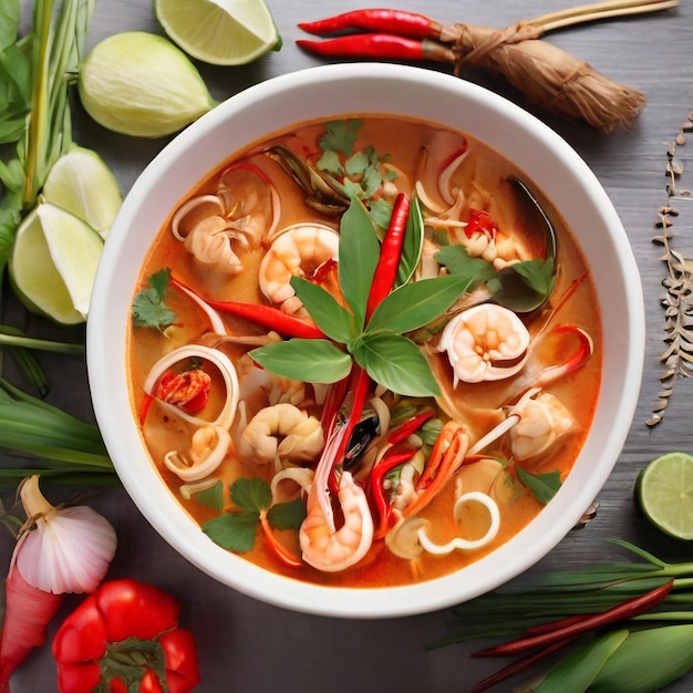 Foto tom yum delight een thaise culinaire reis