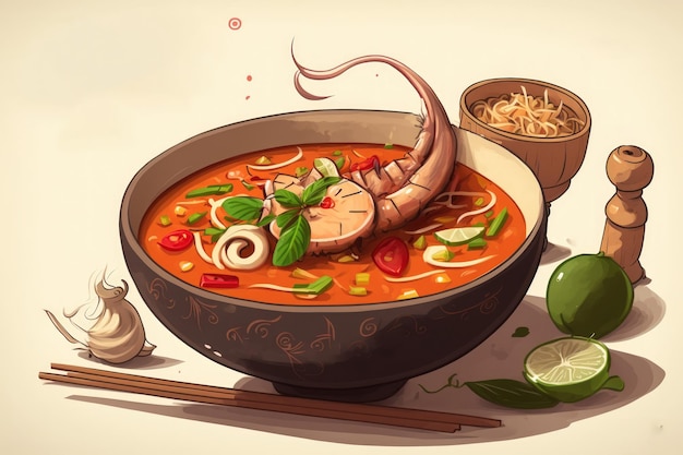 Tom Yum Goong Thais eten