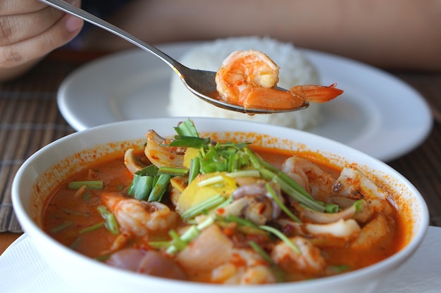 Фото tom yum kung или tom yum goong тайское блюдо