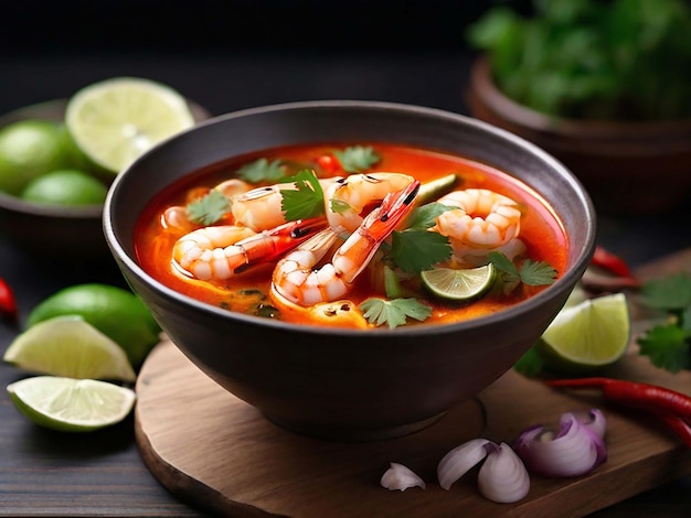 Foto tom yum zuppa generativa ai