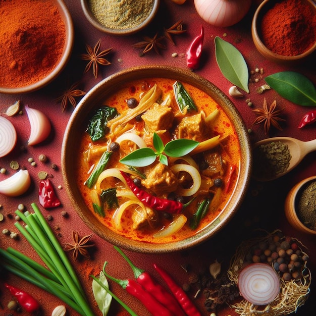 Tom yum soup photography