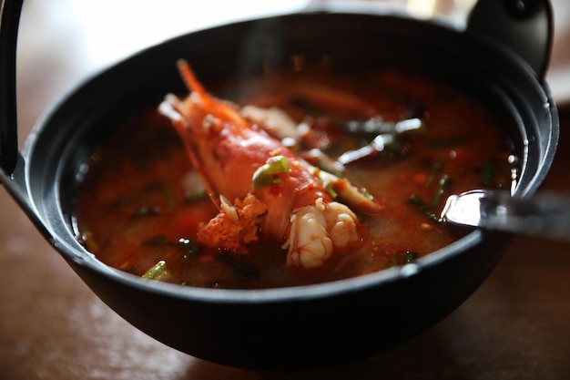 Tom yum soup , Tom yum with shrimp , Thai food