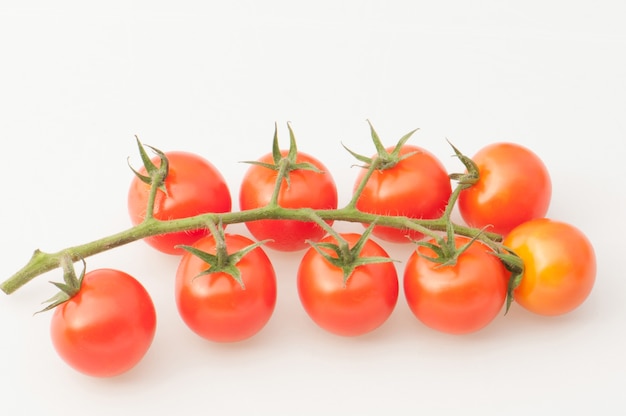 Tomaat geÃ¯soleerd op een witte achtergrond
