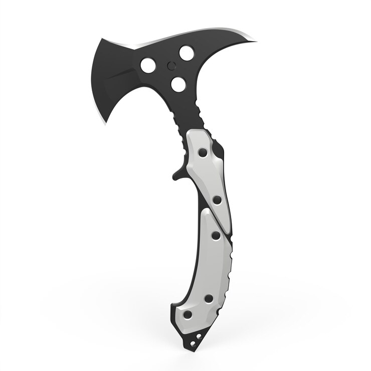 Foto tomahawk-blad 3d-modellering