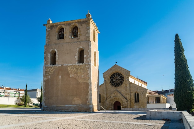 TOMARPORTUGAL OCTOBER 242017 Morning october view of Church of Santa Maria do Olival in Tomar Portugal