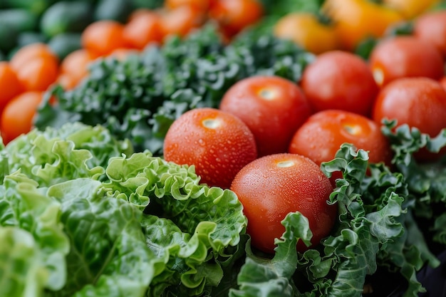 Tomaten en sla op een indoor boerderij