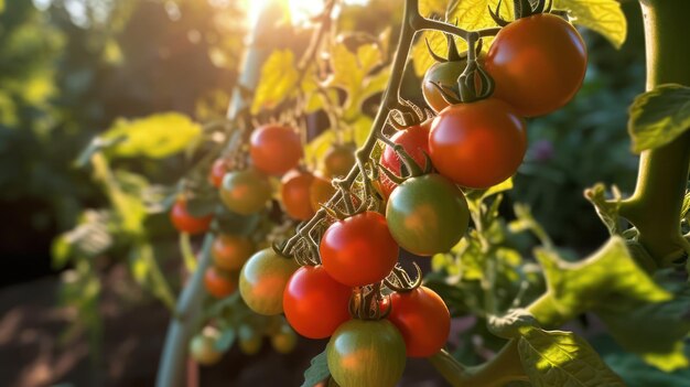 Tomaten in de tuin