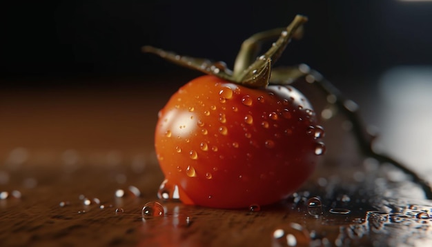 tomaten in een glas tomaten in water appel en chocolade