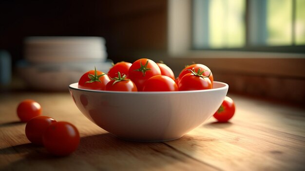 Tomaten in een kom generatieve ai