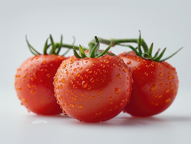 Tomaten met waterdruppels