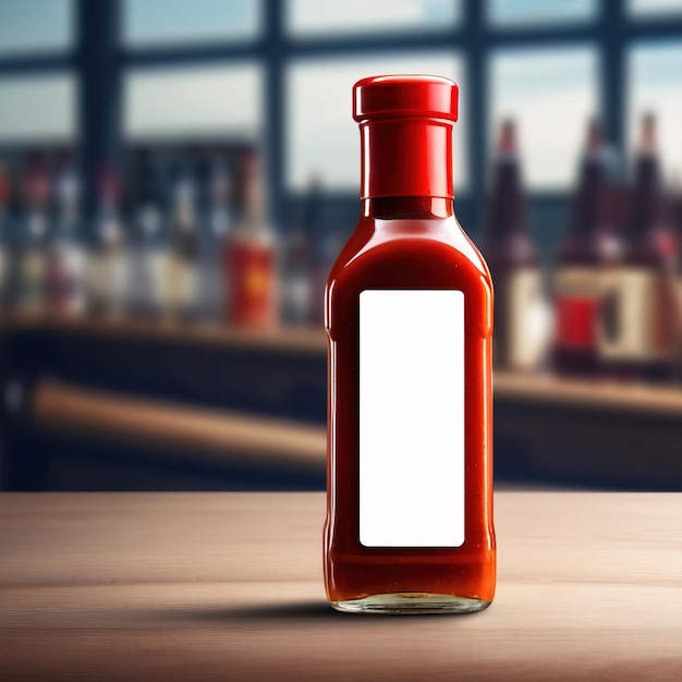 Foto tomatensaus ketchup generieke productverpakking spotfoto