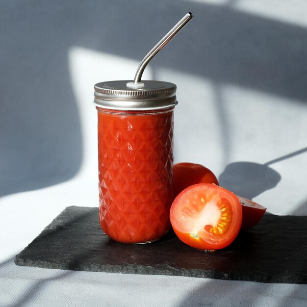 Tomatensmoothie in glas