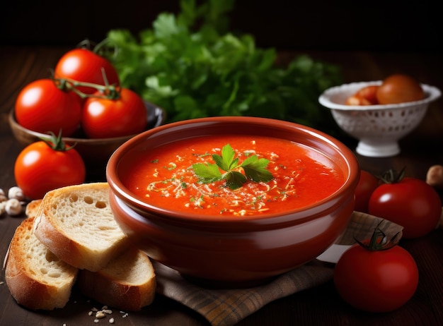Tomatensoeppuree met groenten