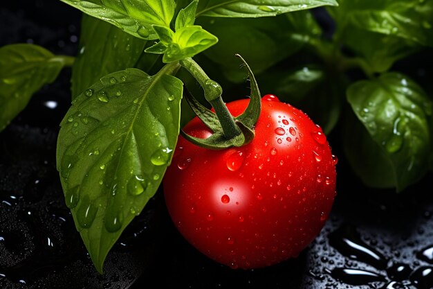 Foto trattamento di pomodoro e basilico foto