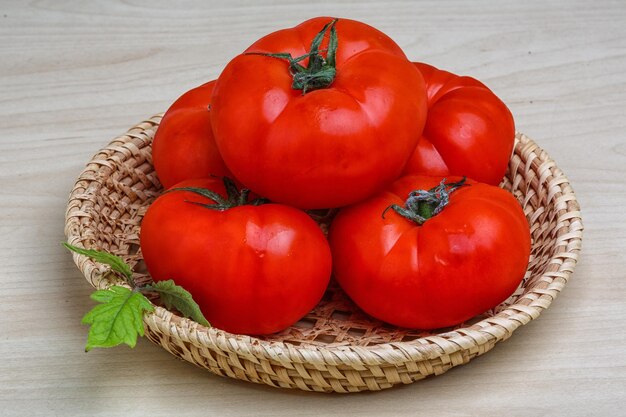 Tomato in the basket