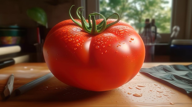 토마토 밝은 색상 생성 ai