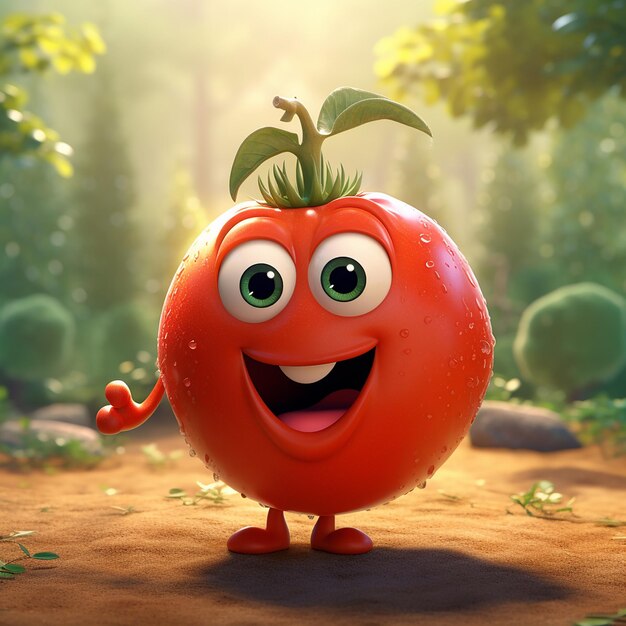 Tomato Cartoon kids Character Tomato Cartoon Vector Tomato Cartoon Kids