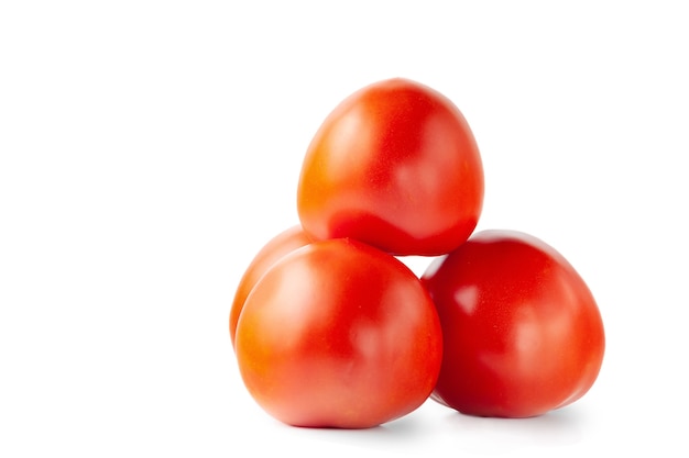 Tomato cut in half isolated on white background tomatoes