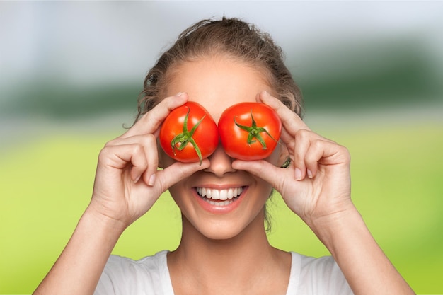 Photo tomato eyes