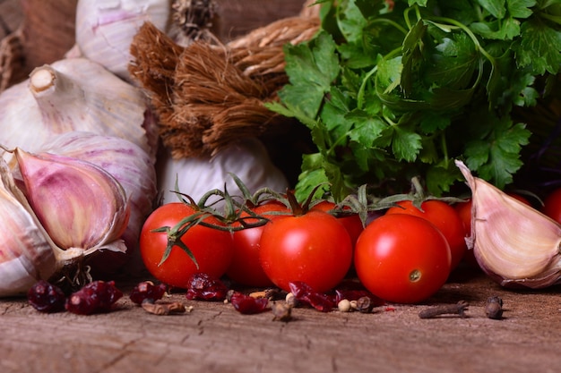 Tomato and garlic