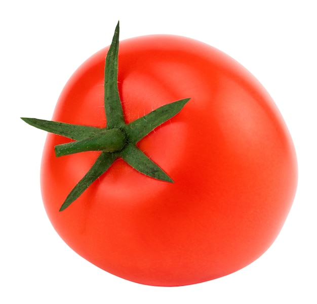 Tomato isolated. Tomato with clipping path. Full depth of field.