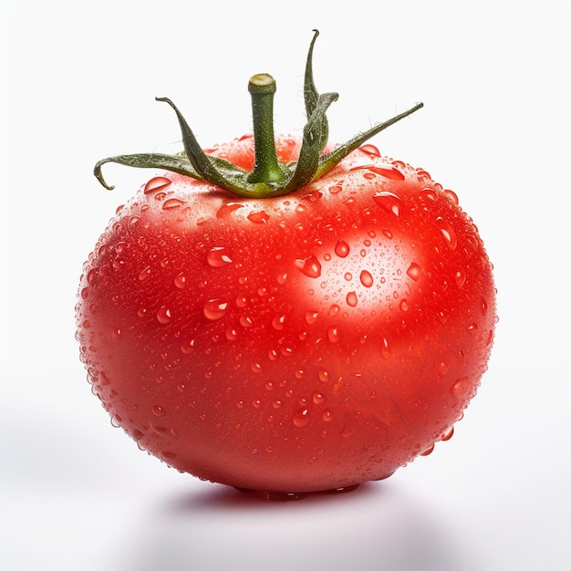 Photo tomato isolated on white background red tomato in a realistic style vector illustration generative ai