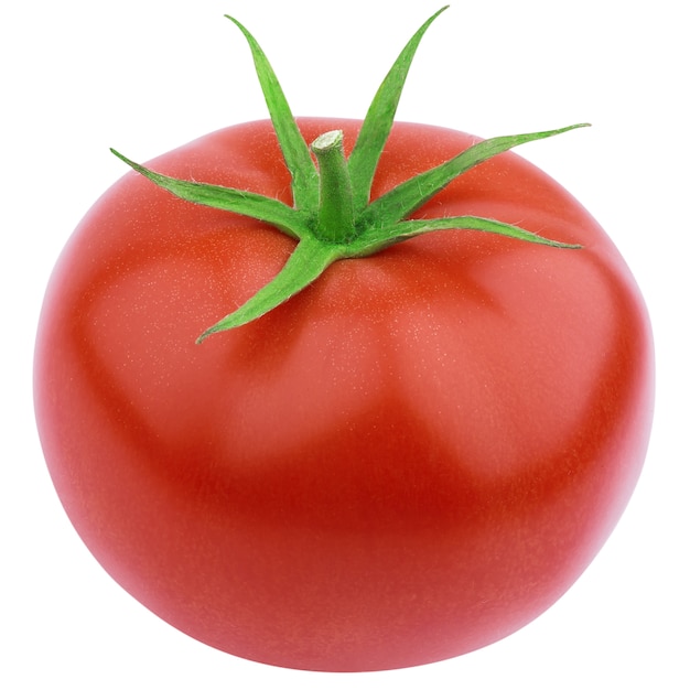 Photo tomato isolated on white with clipping path