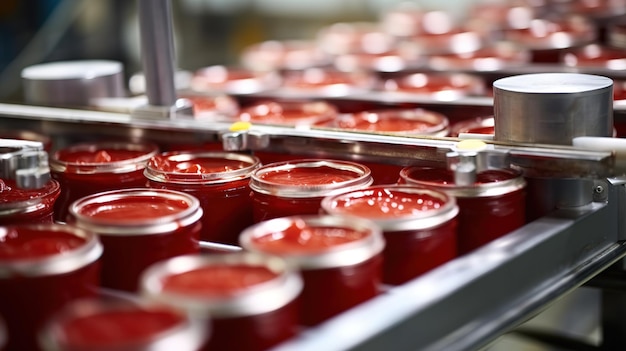 工場のトマトジャム生産ライン トマトジュース生産ライン