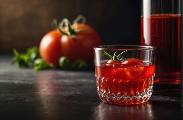 Photo tomato juice elixir