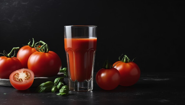 Tomato Juice in Glass A Dance of Color and Texture