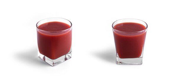 Tomato juice in glass  