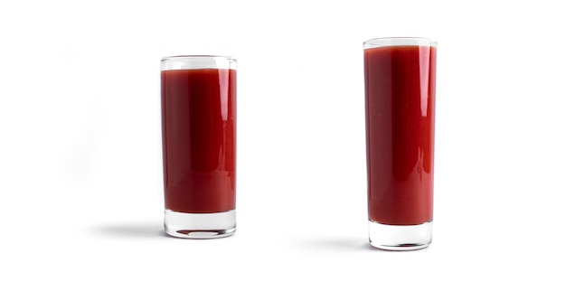 Tomato juice in glass  