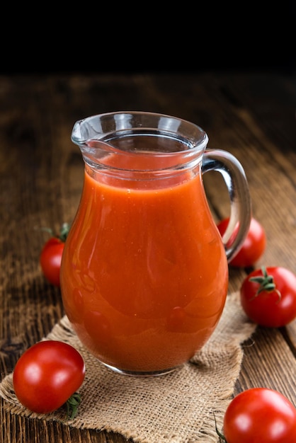 Tomato Juice selective focus