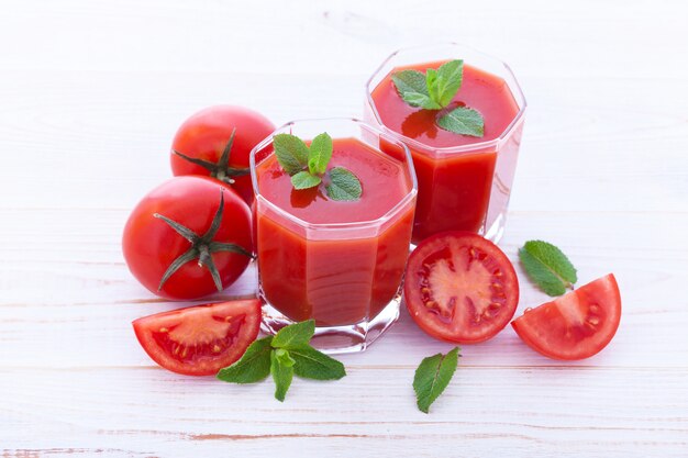 Tomato juice and tomato vegetables