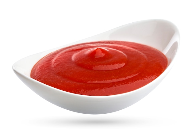 Tomato ketchup isolated on white 