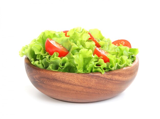 Photo tomato and lettuce isolated